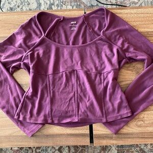 Anthropologie Maeve Ponte Corset Top Size Large
